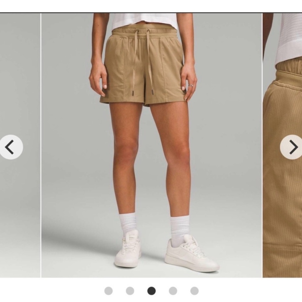 lululemon High Waist Dance Studio Filbert Tan Shorts 8 - Picture 4 of 9